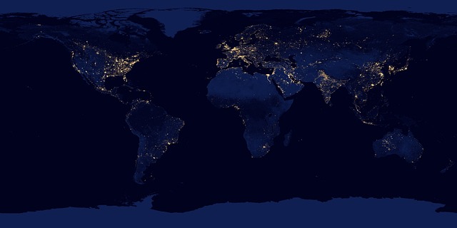 world, map, satellite image, continents, satellite map, world map, earth, night, dark